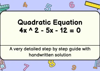 4x^2 – 5x – 12 = 0: Navigating Quadratic Equations